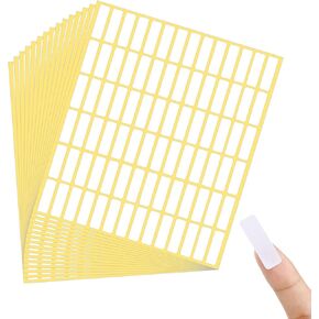 1260 PCS ملصقات Mini ملصقات فارغة قابلة للإزالة ، ملصقات فريزر قابلة للإزالة ، ملصق أبيض صغير للسعر ، حاويات كتابة فود ، صناديق تخزين ، Organy Pantry