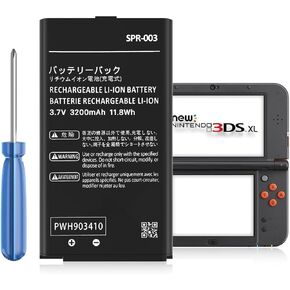 SPR-003 Battery, 2025 New Upgraded (3200mAh) Ultra High Capacity Li-ion Battery Replacement for Nintendo 3DS XL New 3DS XL LL Game Console, Switch Game Console, with Repair Tool Kit