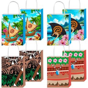 BOYKIM 12pcs Moanana Gift Bags Goodie Bags with Handles for Kids Birthday Party Supplies Decorations