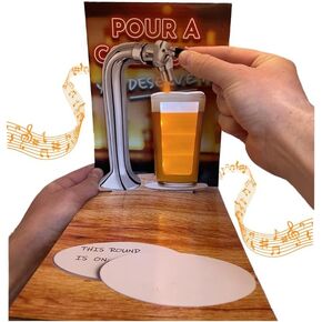 "Pour Your Own Beer" Funny Birthday Cards for Husband Men Women Dad & all Beer & Music Lovers, Ideal Funny Card for Birthdays, Anniversary, Retirement, Bachelor Parties and more - from Daughter Son Kids & Wife
