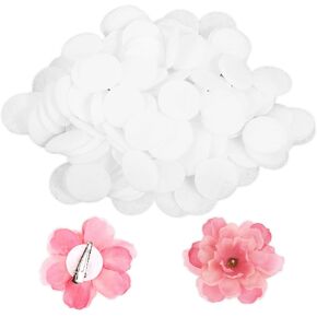 200 PCS Round Felt Circles, White Felt Circles for Crafts 1 Inch Pre Cut Craft Pads Non-Woven Fabric Circle Soft Thick Fabric Circle for DIY Sewing Handcraft Flower Making Hair Accessories