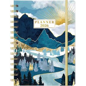 2026 Planner - يناير 2026 - ديسمبر 2026 ، المخططون 2026 ، 2026 Planner Weekly and Monthly ، علامات التبويب ، 6.3 "× 8.4" ، الجيب الخلفي ، غلاف فوتوغرافي ، حلزوني.