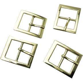 4pcs 1 inch Single Prong Belt Buckle Square Center Bar Buckles Leather Craft Accessories
