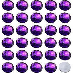 pson 25PCS 30mm Crystal Flat Back Round Acrylic Rhinestones, Red Plastic Circle Gems Glitter Gems for Costume Making, Cosplay, DIY, Craft