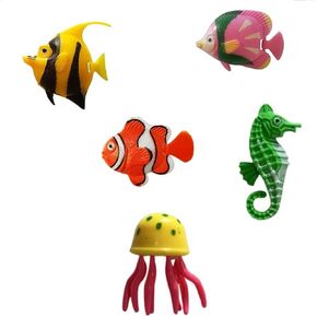 5PCS Realistic Bubble Lamp Fish Decor with Moving Tails - Sensory Tank Accessories for Autism Calming, Aquarium & Tabletop Water Features