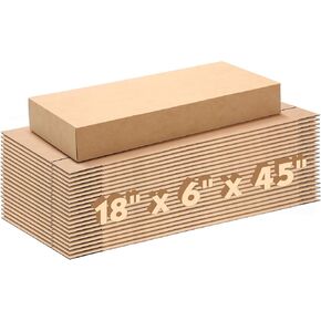 Marspark 10 Pcs Guitar Shipping Moving Box 18" x 6" x 45" Large Side Loading Corrugated Cardboard Boxes for Guitar Packing Shipping Mailing and Storage