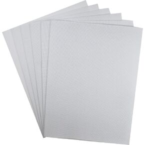 KCS 6 PC من 12 "× 18" 30cmx45cm العدد العدد العد القطن Aida القماش Cross Cross النسيج (25CT ، وايت+khaki)