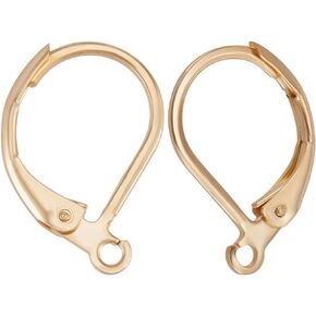 Beebeecraft 1 Box 80Pcs 925 Sterling Silver Plated 316L Stainless Steel French Leverback Earring Hooks 15x10x2mm Interchangeable Dangle Ear Wire Findings for Jewelry Making