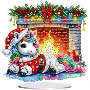 ARTopet DIY Diamond Art Painting Desktop Ornaments Christmas Diamond Art Tabletop Ornaments Single Sided Diamond Design for Home Decor-Cardinal Text