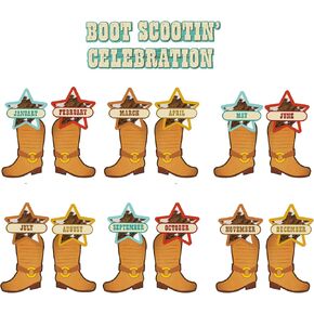 Eureka 847855 Wild Wild West Class Jobs Mini Bulletin Board Set for Teachers and Classrooms, Multicolor, 53 Pieces