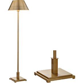 JONATHAN Y JYL6005B Roxy 60" Metal LED Floor Lamp Contemporary,Transitional for Bedrooms, Living Room, Office, Reading, BrushedBrass, Brass Gold