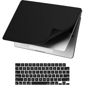 MOSISO Compatible with MacBook Air 13 inch Case 2025-2022 M4 A3240 M3 A3113 M2 A2681,Anti-Fingerprint Scratch Resistant PP Matte Soft Cover&Keyboard Cover for MacBook Air 13.6 inch Case, Smoke Black