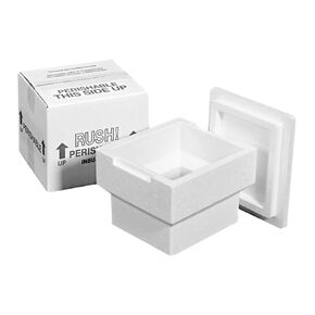Polar Tech NS-3C Thermo Chill Nestable Insulated Shipper, 5-3/4" Height, 6-3/4" Width, 7-3/4" Length, 3/4" Thickness
