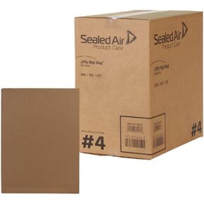 Sealed Air Jiffy Rigi Bag Shipping Rigid Mailers, Case of 200, Recycled Bend Free Puncture Proof Fiberboard Mailing Envelope, #4-9.5" x 14.5", Kraft