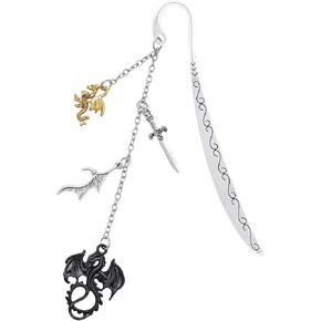 Fantasy Acotar Bookmark Gifts - Charm Metal Book Marks Reading Women Book Lover Merch Unique Aesthetic Page Markers Readers Novel Fans Bookish Birthday Students Teachers School Accessories