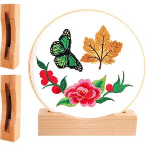 Embroidery Hoop Display Stand Holder Suitable Embroidery Hoop Frame,Cross Stitch Stand Base 3Pack Embroidery Display Stand Display Cross Stitch Hoop frame stand (Suitable 7-9.6IN Frame)