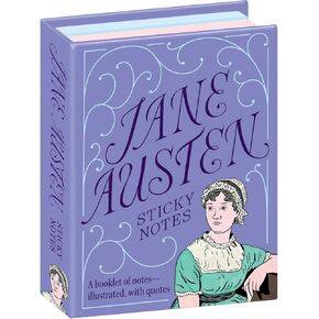 The Unemployed Philosophers Jane Austen Sticky Notes - Classic Literature Themed 3.25" by 4.25" Booklet with Self-Sticky Individual Notes Inside