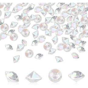 SUREAM 4500PCS Clear Ice Rocks for Vase Filler, 6mm/0.24Inch Acrylic Diamonds Gems, No Holes Faux Acrylic Treasure Crystals for Art Crafts, Wedding Table Scatter, Birthday Party Decoration