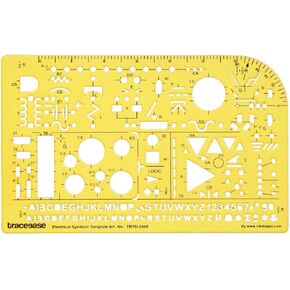 Traceease Electrical Drafting Electrical Symbols Template Drawing Stencil,Designing Template Measuring Ruler