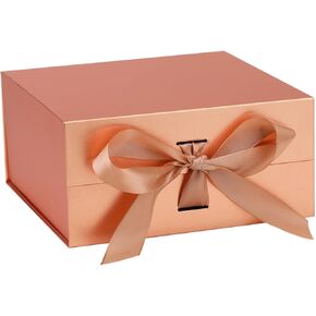OEMVALATY Pink Gift Box,8x8x4 Inches Gift Boxes with Lids for Presents with Magnetic Closure and Ribbon for Wedding,Storage,Birthday