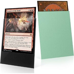 200 Pack Card Sleeves, Matte Dual Trading Card Sleeves with Opaque Back & Smooth Shuffle, Tear Resistant Card Protectors for MTG, TCG and Game Cards (Eucalyptus Green)