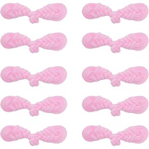 Ruwado 10 Pcs Chinese Closure Buttons Handmade Sewing Fasteners Cheongsam Frog Buttons Chinese Knots Fasteners for Clothing Dress Cloak Coats Scarf Costumes (Black)
