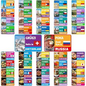 40 Pcs Diversity Classroom Decorations Greetings from Around the World Cutouts Hello Goodbye Languages Cutouts Set Multicultural Languages Posters for Kindergarten Elementary Middle School