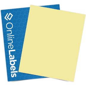 Pastel Pink Sticker Paper, 100 Sheets, 8.5 x 11 Full Sheet Label, Inkjet or Laser Printer, Online Labels
