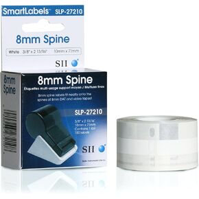 Seiko Instruments 8mm Tape Spine Labels for Smart Label Printers (SLP-27210)