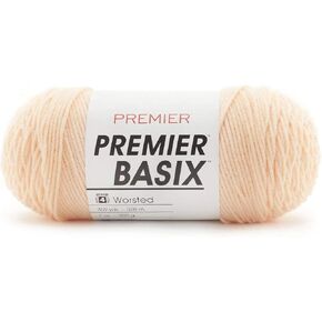 Premier Basix Worsted Yarn, Made of Acrylic, Ideal for Crocheting and Knitting, Apricot, 7 oz, 359 Yards