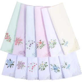 12pcs السيدات مناديل للنساء للنساء مناديل المرأة الناعمة للسيدات.