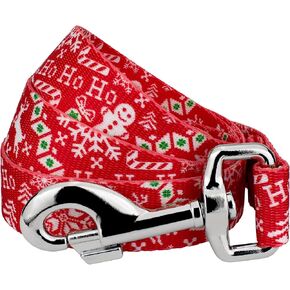 Country Brook Design - Winter Wonderland Dog Leash - Christmas Collection with 14 Festive Designs (6 Foot, 1 Inch Wide)