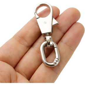 2pcs فتح مزدوج فتحة دوارة المفاتيح المفتاح الزناد مشابك جراد البحر clasps ديي حقيبة يد حقيبة اليد. (ذهب)