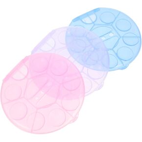 jojofuny 3Pcs Thickened Plastic Color Mixing Trays for Watercolor Painting Durable Watercolor Pigment Palette for Artists Students