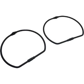 FDXGYH 2 Pcs 4.0 Inch D Shape Binding Book Rings Black Tape Storage Rings for Paper Organization