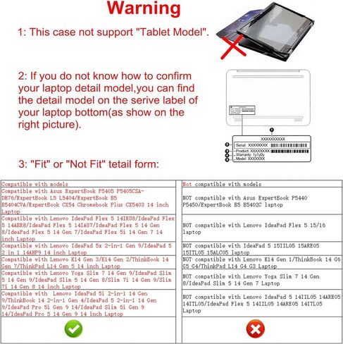 Alapmk Protective Case for Asus ExpertBook P5405 P5405CSA-DH76/ExpertBook L5404,Case for Lenovo IdeaPad 5X 2-in-1 Gen 9/IdeaPad 5 2 in 1 14AHP9,Case for Lenovo K14 Gen 3/IdeaPad Flex 5 14IRU8,Black in Kuwait