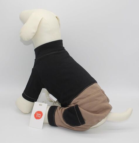 Dog Sweater Pets 4 Legs Sweatshirt Dog Pullover Onesie Cat Puppy Cozy Pajamas Comfortable Cotton Blend Color Block with Leash Hole Pocket Reflective Logo Print - Harper (Brick Red, XXL) in Saudi Arabia