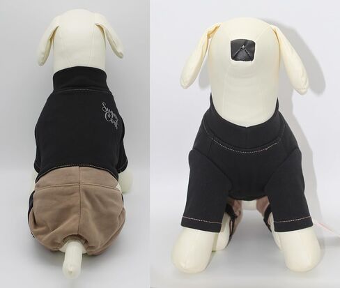 Dog Sweater Pets 4 Legs Sweatshirt Dog Pullover Onesie Cat Puppy Cozy Pajamas Comfortable Cotton Blend Color Block with Leash Hole Pocket Reflective Logo Print - Harper (Brick Red, XXL) in Saudi Arabia