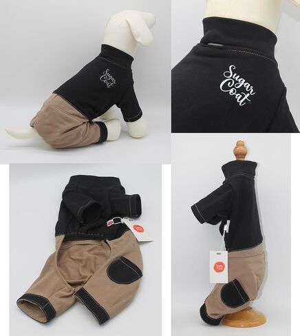 Dog Sweater Pets 4 Legs Sweatshirt Dog Pullover Onesie Cat Puppy Cozy Pajamas Comfortable Cotton Blend Color Block with Leash Hole Pocket Reflective Logo Print - Harper (Brick Red, XXL) in Saudi Arabia