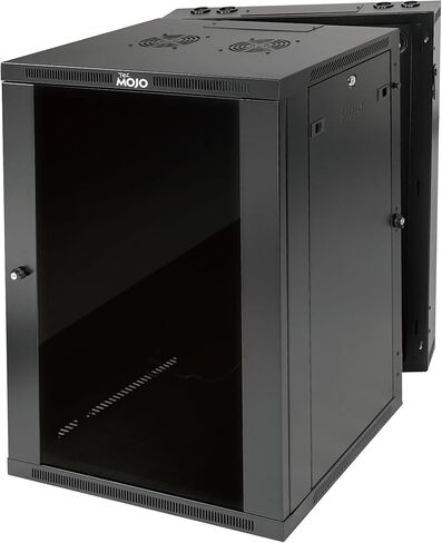 Fully Welded Server Cabinet, 12U Wall Mount Rack, 17.7inch Depth Network Rack, Mesh Door, Swing Out, Load Bearing 242lbs (110 kg), Network Cabinet for 19in Computer/AV/Data/IT Equipment in Kuwait