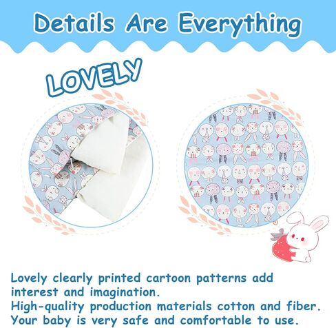 2-PC مجموعة دمية الفراش مع المعزي والوسادة ، وملحقات فراش دمية طباعة قابلة للانعكاس ، وتناسب دمى الفتيات الأمريكية وغيرها من دمى 18 بوصة in Kuwait