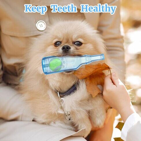 Water Bottle Dog Toy for Aggressive Chewers,Ball in Bottle Rubber Dog Toy,Cute Interactive Pet Rubber Cruncher for Dogs Aggressive Chewers Large/Medium/Small(Blue) in Kuwait