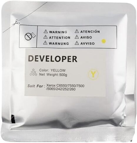 500g Developer Powder Refill Compatible with DC DocuColor 7550 7500 5065 242 252 260 Printers(1pcs Yellow 500G) in Saudi Arabia