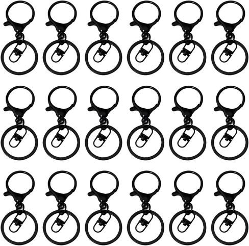 20 PCS Lobster Claw Clasps مفاتيح خيط الخطاف المشابك المعادن دوارة مفاتيح حلقة حلقة دوار SNAP SNAPAN in Saudi Arabia