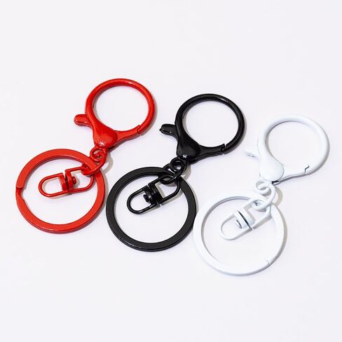 20 PCS Lobster Claw Clasps مفاتيح خيط الخطاف المشابك المعادن دوارة مفاتيح حلقة حلقة دوار SNAP SNAPAN in Saudi Arabia