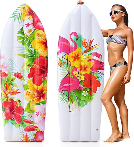 2 PCS 5.5ft لوحة ركوب الأمواج قابلة للنفخ قابلة للنفخ سباحة ركوب الأمواج لزخارف الحفلات الاستوائية الشاطئ ولوا لزخارف حفل ركوب الأمواج في هاواي الصيف in Kuwait