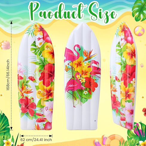 2 PCS 5.5ft لوحة ركوب الأمواج قابلة للنفخ قابلة للنفخ سباحة ركوب الأمواج لزخارف الحفلات الاستوائية الشاطئ ولوا لزخارف حفل ركوب الأمواج في هاواي الصيف in Kuwait