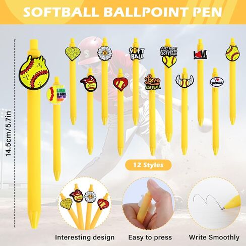 Liyiq 72 PCS Ballball Party Forms Favors Softball Team Gifts Softball Goodie Bags Stuffers Softball Point Absmark Card in Kuwait