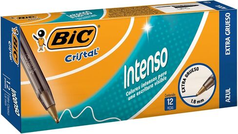 BIC CRISTAL XTRA BOLD POIND PEN ، BOLD POINT (1.6 مم) ، أزرق ، 12 متر in Kuwait