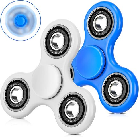 WELLVO Fidget Spinner 2Pcs for Kids Adults, Sensory Fidgets Toys for Anxiety Stress Relief, Mini Cool Fidget Toy Spinners for Classroom Prizes Birthday Gifts Boys Girls in Kuwait